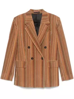 Полосатый блейзер Paul Smith, коричневый