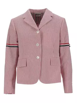 Полосатый блейзер Thom Browne, красный