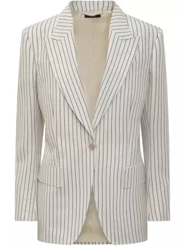 Полосатый блейзер TOM FORD, белый