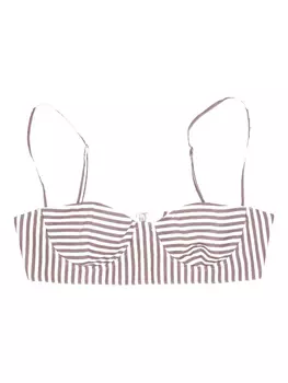Полосатый бюстгальтер-бралетт LA ROSE, коричневый