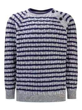 Полосатый джемпер Emporio Armani Kids, серый