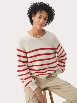 Полосатый джемпер из органического хлопка saya Part Two, цвет Salsa