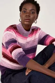 Полосатый джемпер Monsoon, розовый