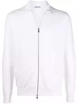 Полосатый джемпер на молнии Malo, нейтральный