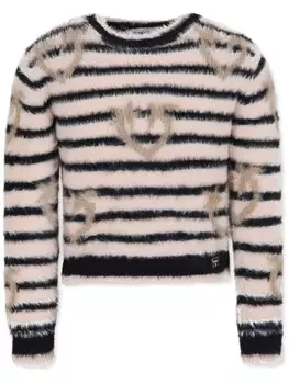 Полосатый джемпер Pinko Kids, черный