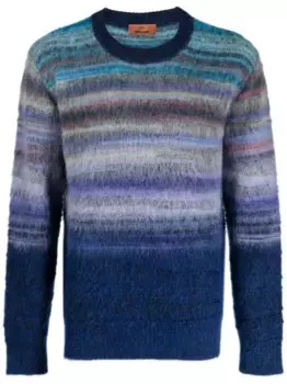 Полосатый джемпер с круглым вырезом Missoni, синий