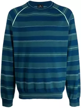 Полосатый джемпер с круглым вырезом PS Paul Smith, синий