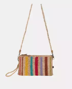 Полосатый джутовый кошелек Kbas, мультиколор
