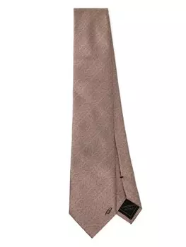 Полосатый галстук Brioni, нейтральный цвет