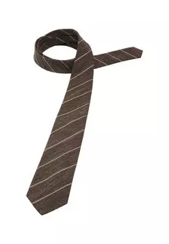 Полосатый галстук ETERNA, коричневый