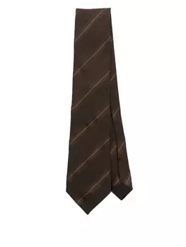 Полосатый галстук TOM FORD, коричневый