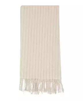 Полосатый хлопковый шарф Totme, бежевый