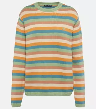 Полосатый хлопковый свитер Acne Studios, мультиколор