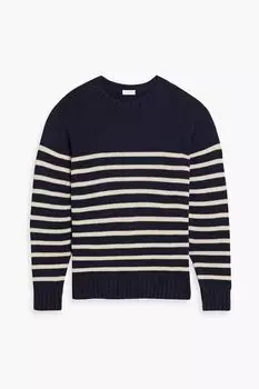 Полосатый хлопковый свитер ONIA, нави