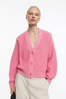 Полосатый кардиган H&amp;M, розовый