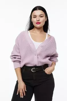 Полосатый кардиган H&amp;M, светло-фиолетовый