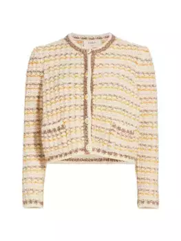 Полосатый кардиган из хлопковой смеси Ba&Sh, экрю