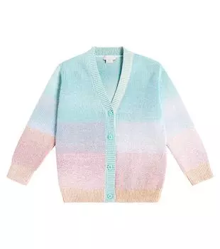 Полосатый кардиган из смесового хлопка Stella Mccartney, мультиколор