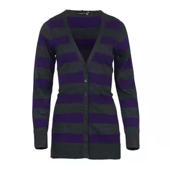 Полосатый кардиган из смесовой шерсти Conquista, серый