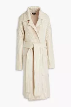 Полосатый кардиган из смесовой шерсти мериноса JOSEPH, бежевый