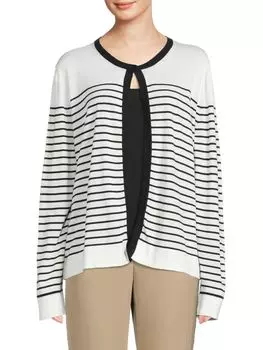 Полосатый кардиган Les Copains Salt
