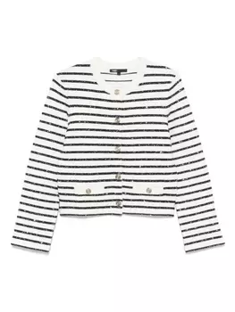 Полосатый кардиган Maje, белый