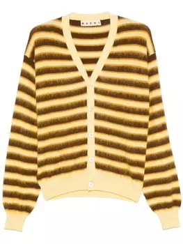 Полосатый кардиган Marni, желтый