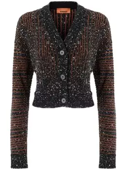 Полосатый кардиган Missoni, черный