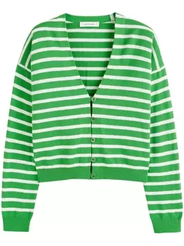 Полосатый кардиган на пуговицах Chinti & Parker, зеленый