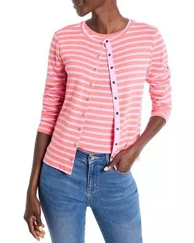 Полосатый кардиган с застежкой спереди NZT BY NIC+ZOE, розовый