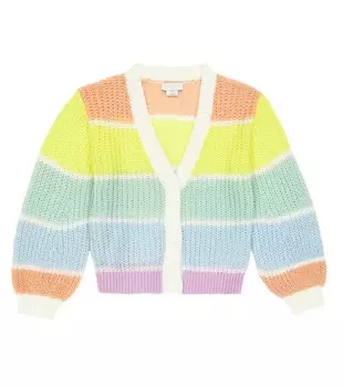 Полосатый кардиган Stella McCartney Kids, разноцветный