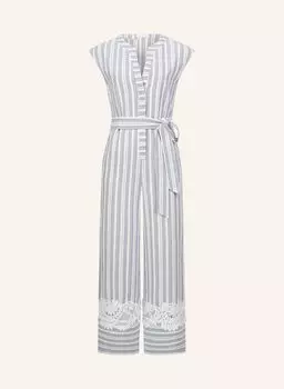 Полосатый комбинезон Claire Luise, синий