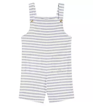 Полосатый комбинезон Dann из смесового хлопка Donsje, синий