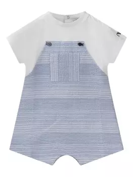 Полосатый комбинезон Emporio Armani Kids, синий