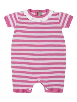 Полосатый комбинезон Little Bear, розовый