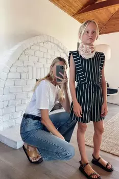 Полосатый комбинезон ZARA, темно-синий/белый