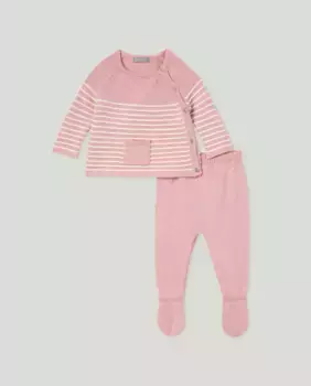 Полосатый комплект детского пледа Coconut El Corte Ingls, розовый