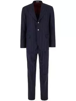 Полосатый костюм Brunello Cucinelli, синий