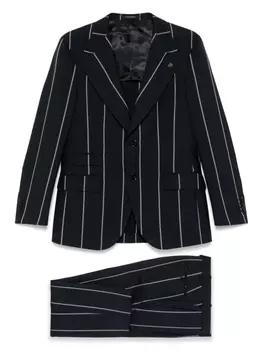 Полосатый костюм Gabriele Pasini, синий