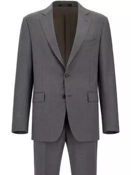 Полосатый костюм из шерсти Boggi Milano, серый