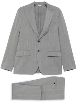 Полосатый костюм Мануэля Ритца Manuel Ritz, серый