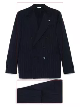 Полосатый костюм Manuel Ritz, синий