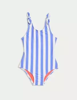 Полосатый купальник Marks & Spencer, синий