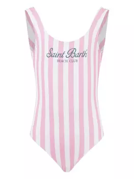 Полосатый купальник MC2 Saint Barth Kids, розовый