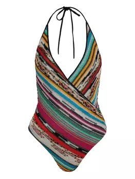 Полосатый купальник Missoni, черный