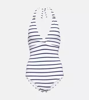 Полосатый купальник Rimini с вырезом халтер MELISSA ODABASH, разноцветный