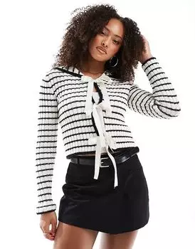 Полосатый матросский кардиган Miss Selfridge