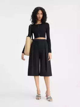 Полосатый мини-кардиган Спьяджа Jacquemus, черный