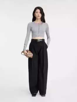 Полосатый мини-кардиган Спьяджа Jacquemus, серый