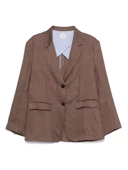 Полосатый однобортный пиджак Alysi, коричневый